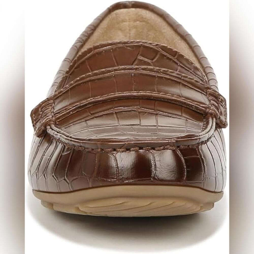 NIB Naturalizer Soul Slip-On Women's Seven Loafer Shoes, Brown Croco, 8 Wide - Picture 3 of 6